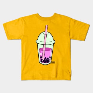 Pink bubbletea Kids T-Shirt